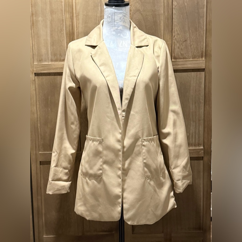 Women's Lightweight Elegant Tan Blazer
